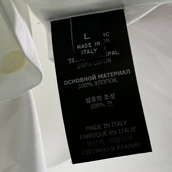 VETEMENTS Patched Back Sleeveless Unisex Size L White Button Shirt NWT - Picture 7 of 7